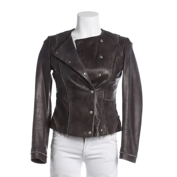 LeatherJacket, in Gray, Leather, Hugo Boss Orange