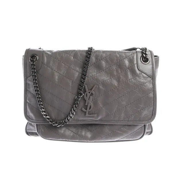 Shoulder Bag, in Gray, Leather, Saint Laurent