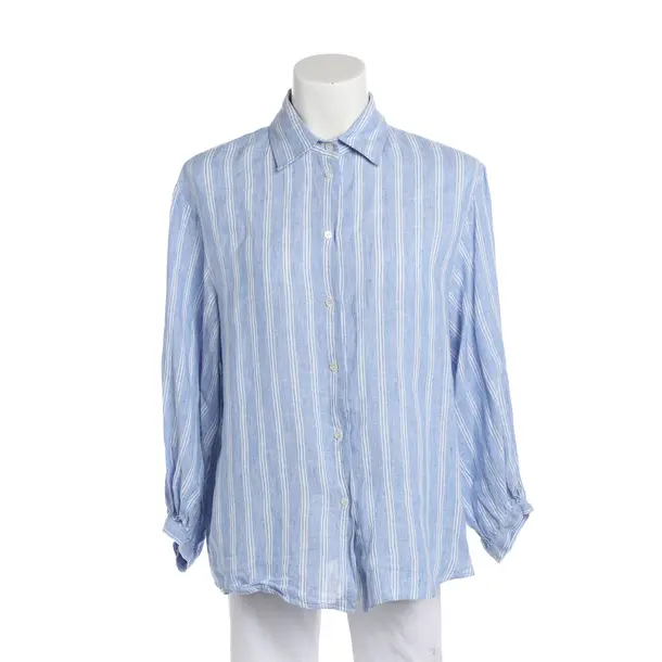 Camicetta, in Blu, Lino, Max Mara