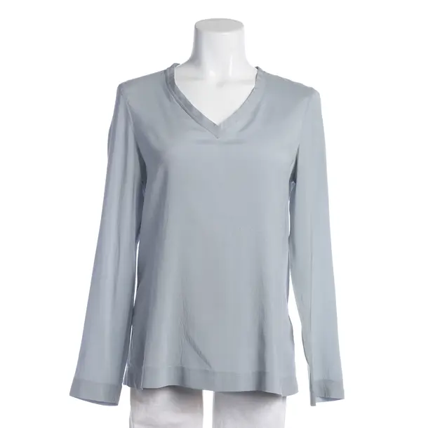 Blouse, in Light Blue, Silk, Brunello Cucinelli