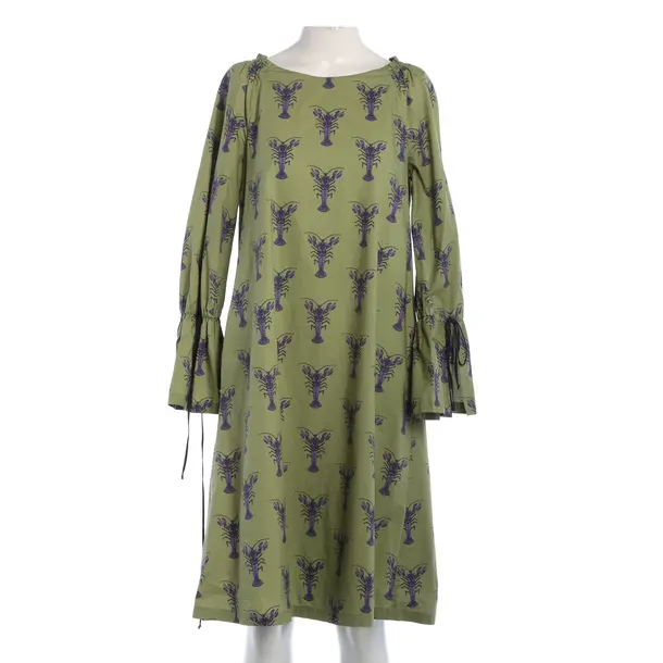 Dress, in Green, Cotton, Odeeh