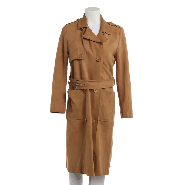 Leather Coat, in Light Brown, Leather, Stand Studio