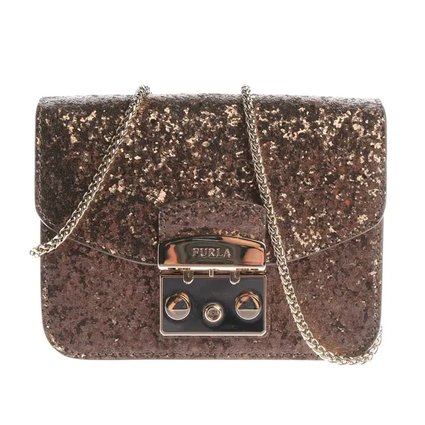 Abendtasche, in Gold, Leder, Furla