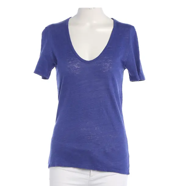 Shirt, in Blue, Linen, Closed