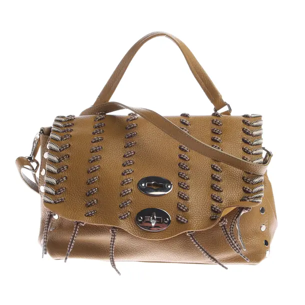 Handtasche, in Hellbraun, Leder, Zanelato