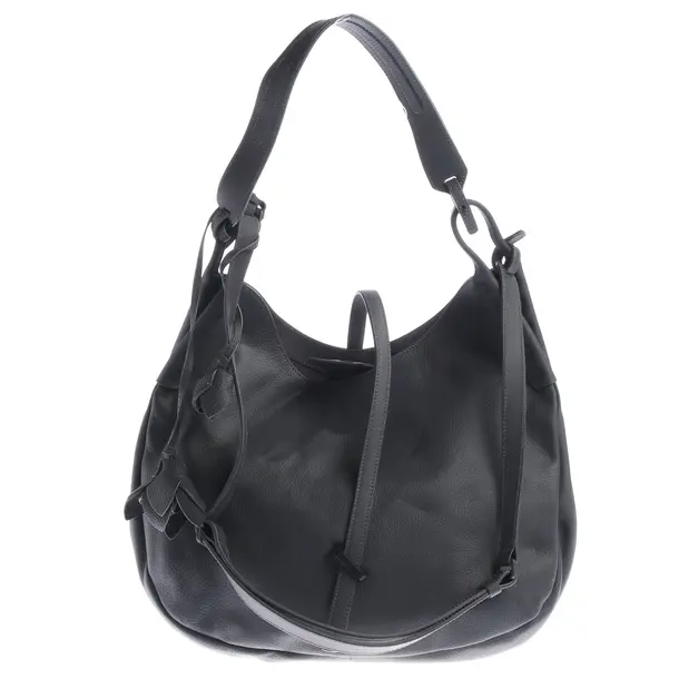 Schultertasche, in Grau, Leder, Zanelato