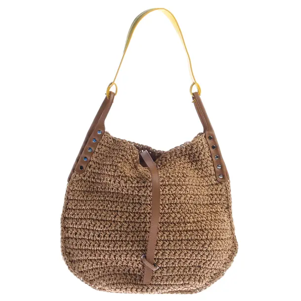 Shoulder Bag, in Light Brown, Straw, Zanelato