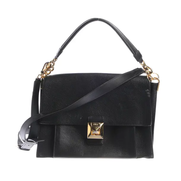 Shoulder Bag, in Black, Leather, Furla