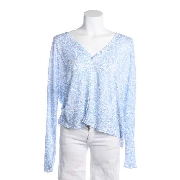 Cardigan, in Blue, Linen, Hemisphere