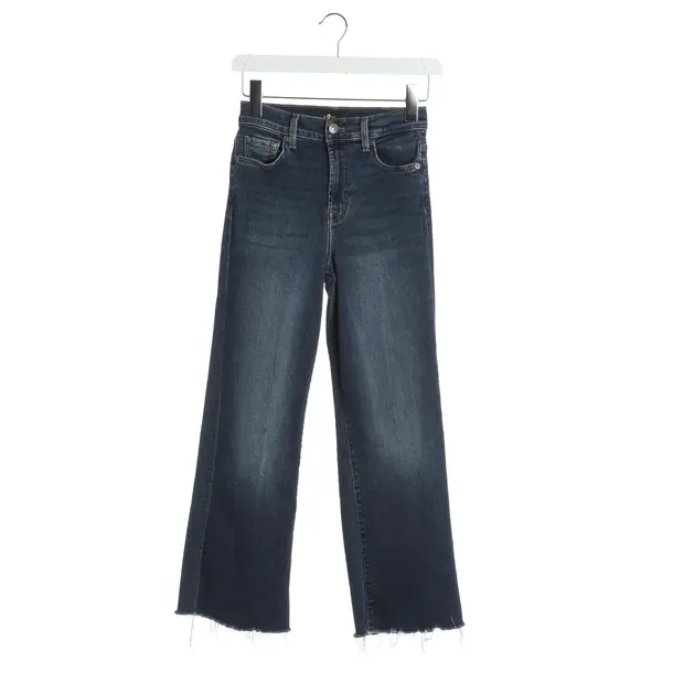 Jeans straight fit, in Marina Militare, Cotone, Madre