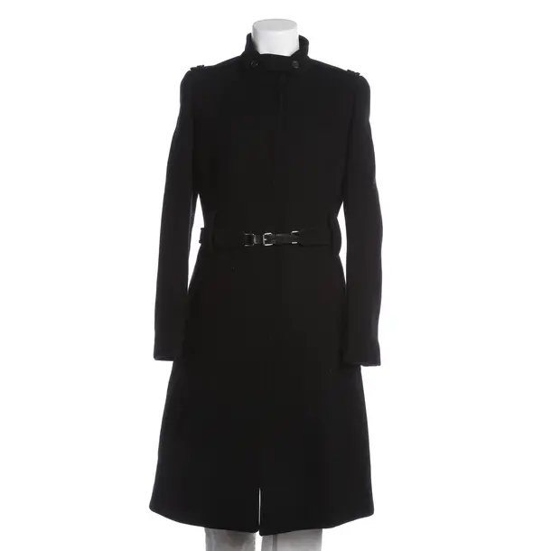 Mid-Season Coat, in Black, Wool, Prada