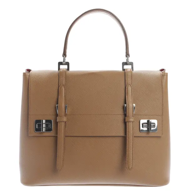 Handtasche, in Camel, Leder, Prada