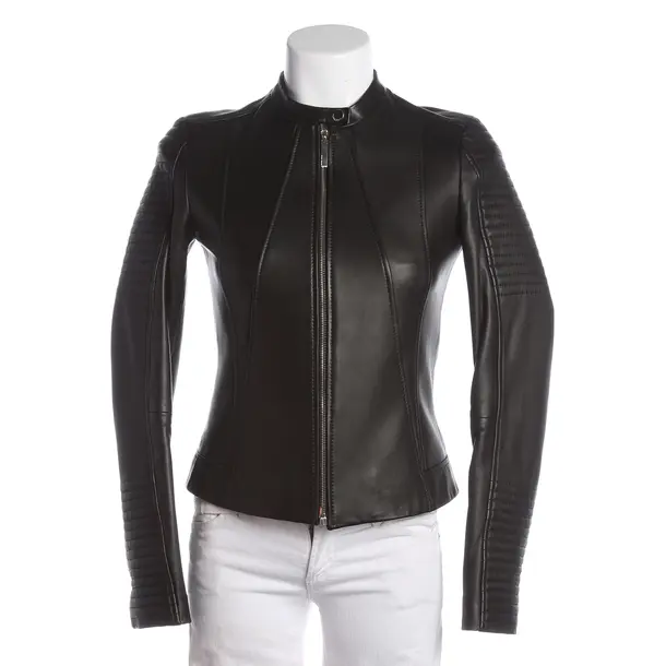 Lederjacke, in Schwarz, Leder, Hugo Boss Black Label