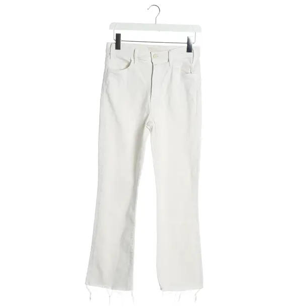 Bootcut Jeans, in White, Cotton, Mother