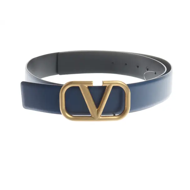 Gürtel, in Blau, Leder, Valentino