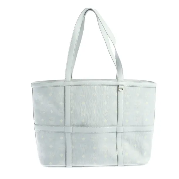 Shopper Bag, in Light Blue, Leather, MCM
