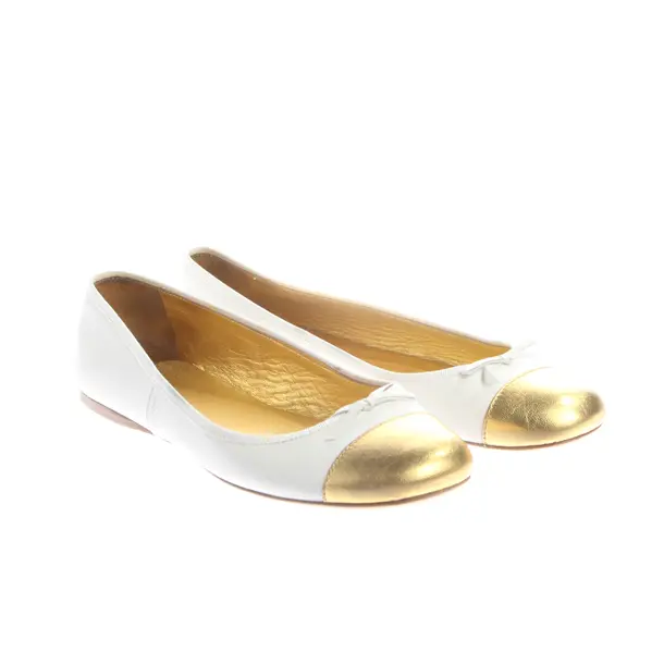 Ballet Flats, in White, Prada