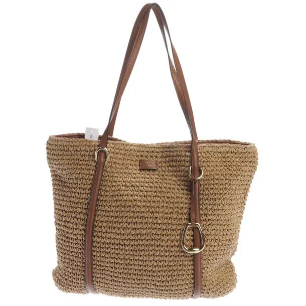 Shopper Bag, in Light Brown, Straw, Lauren Ralph Lauren