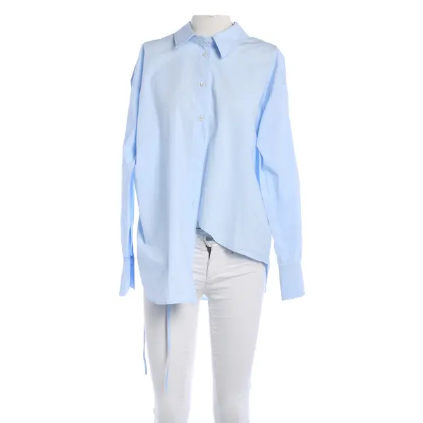 Bluse, in Hellblau, Baumwolle, Roberto Collina