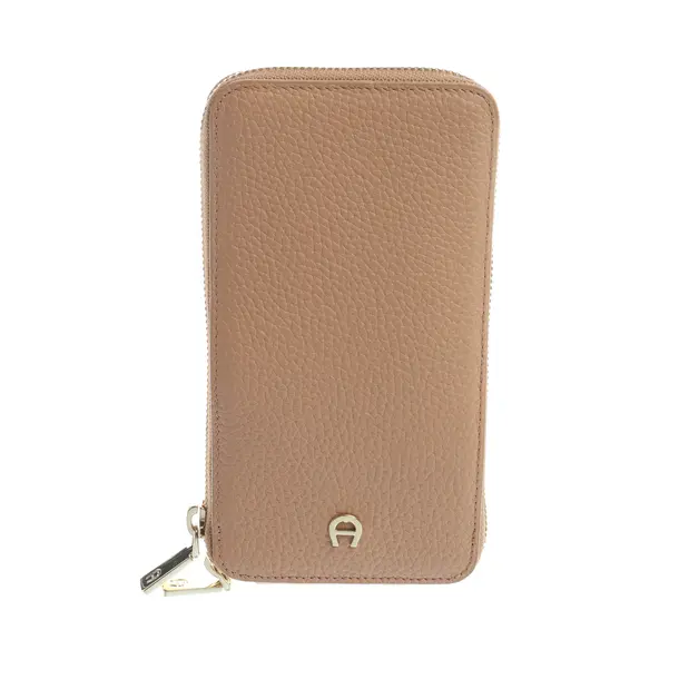 Phone Case on Chain, in Light Brown, Leather, Aigner