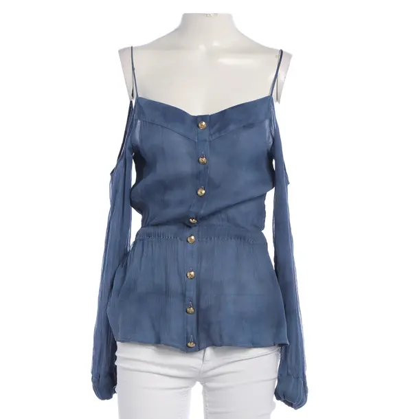 Blouse, in Blue, Silk, Balmain