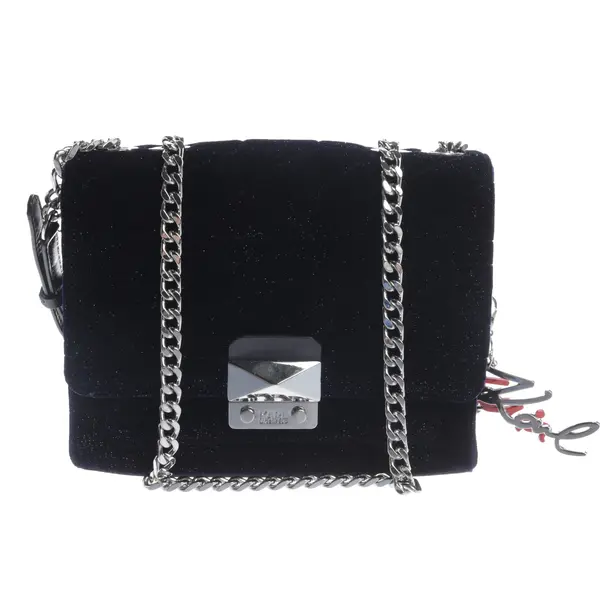 Shoulder Bag, in Navy, Cotton, Karl Lagerfeld