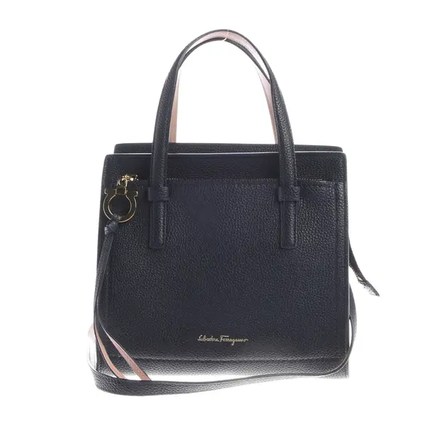 Handbag, in Navy, Leather, Salvatore Ferragamo