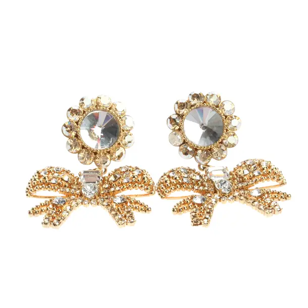 Ohrringe, in Gold, Metall (metallisch, metallisiert), Miu Miu