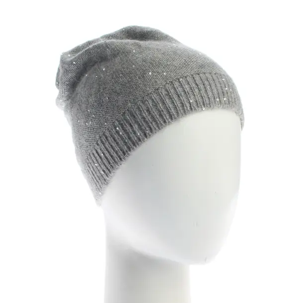 Mütze, in Grau, Baumwolle, Fabiana Filippi