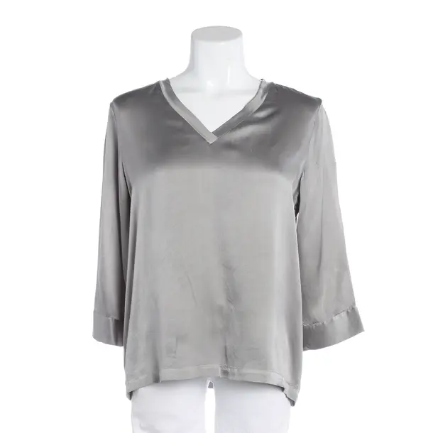 Blouse, in Gray, Silk, Her Shirt