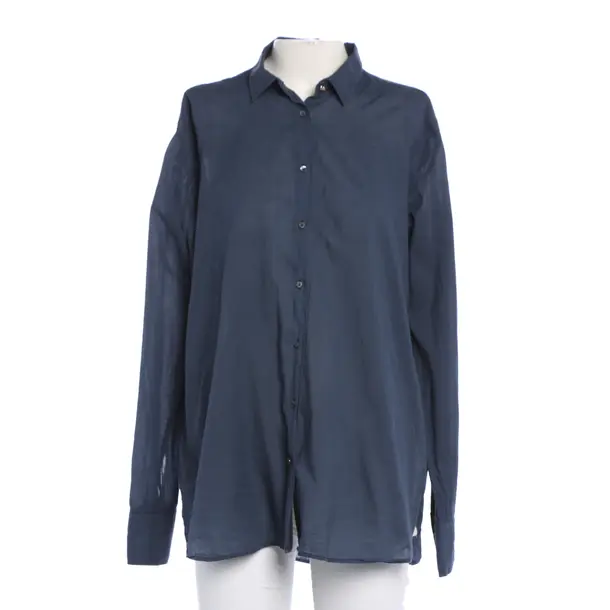 Bluse, in Blau, Baumwolle, 0039 Italy