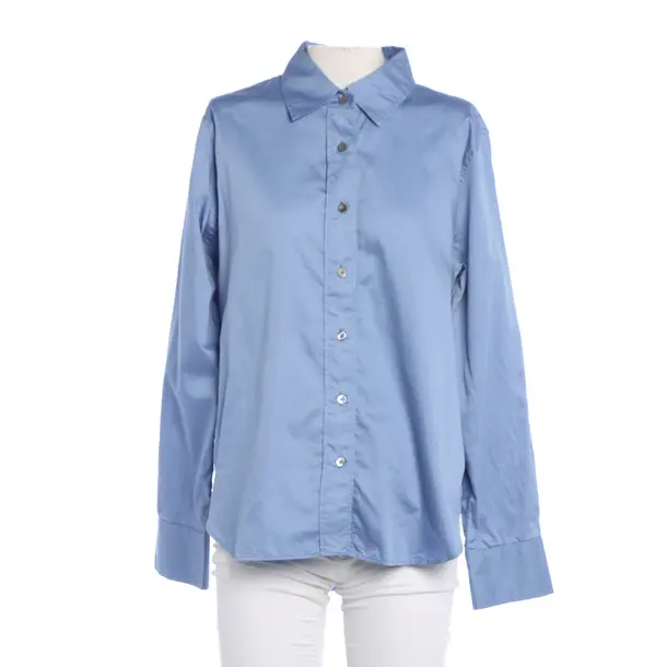 Camicetta, in Azzurro, Cotone, Chiuso