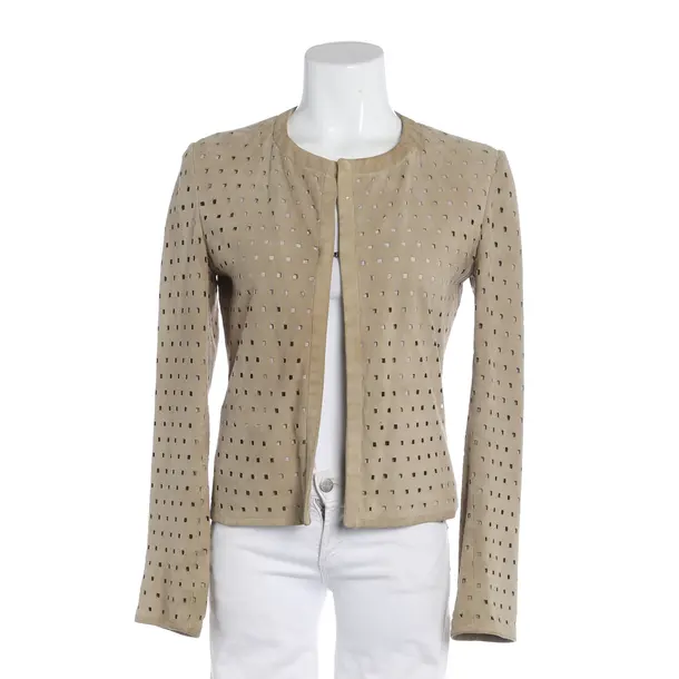 LeatherJacket, in Beige, Leather, Fabiana Filippi