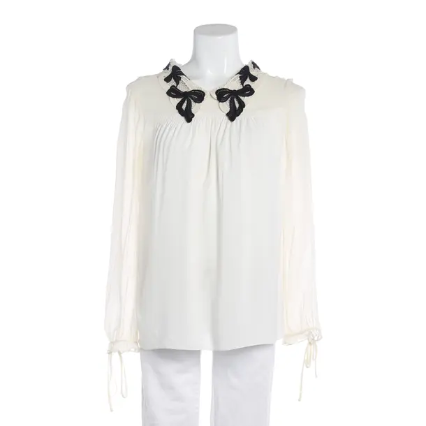 Blouse, in Cream, Polyester, Miu Miu