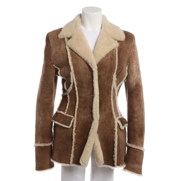 Lederjacke, in Hellbraun, Leder, Roberto Cavalli