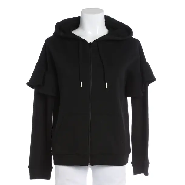 Felpa con cerniera, in Nero, Cotone, Rosso Valentino