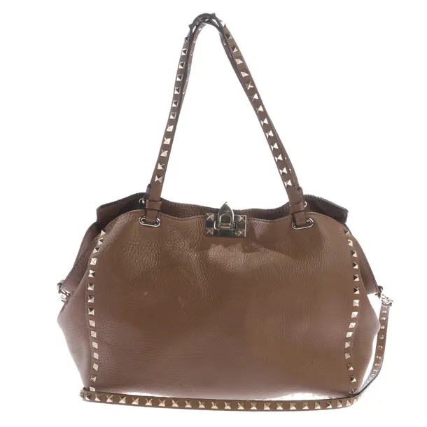 Schultertasche, in Hellbraun, Leder, Valentino