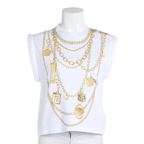 Shirt, in White, Cotton, Balmain