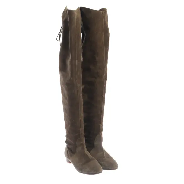 Overkneestiefel, in Olivgrün, Chloé