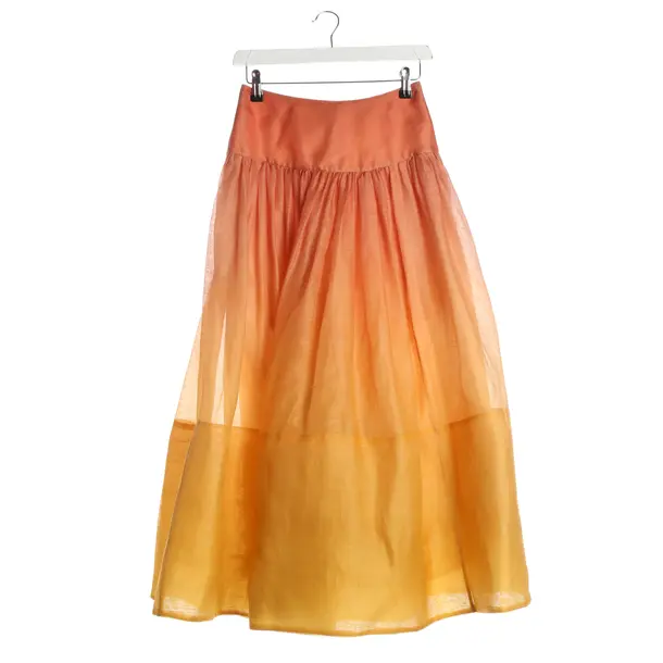 Skirt, in Orange, Silk, Zimmermann
