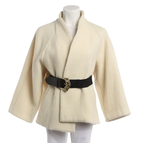 Mid-Season Coat, in Cream, Wool, Ba&sh