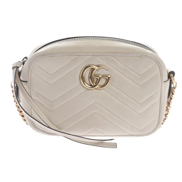 Schultertasche, in Beige, Leder, Gucci