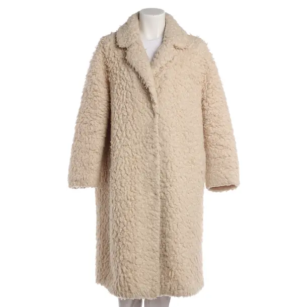 Mid-Season Coat, in Cream, Polyester, Stand Studio
