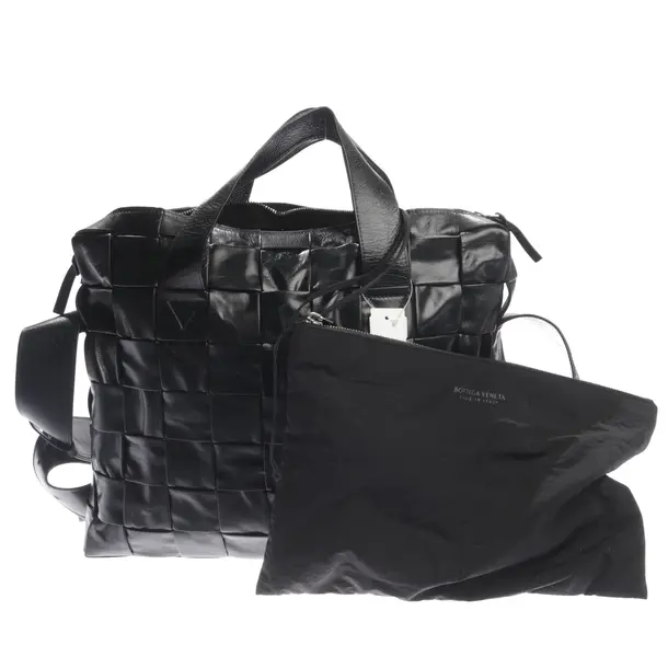 Schultertasche, in Schwarz, Leder, Bottega Veneta