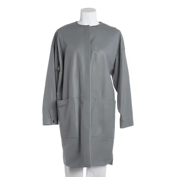 Ledermantel, in Hellgrau, Leder, Fabiana Filippi