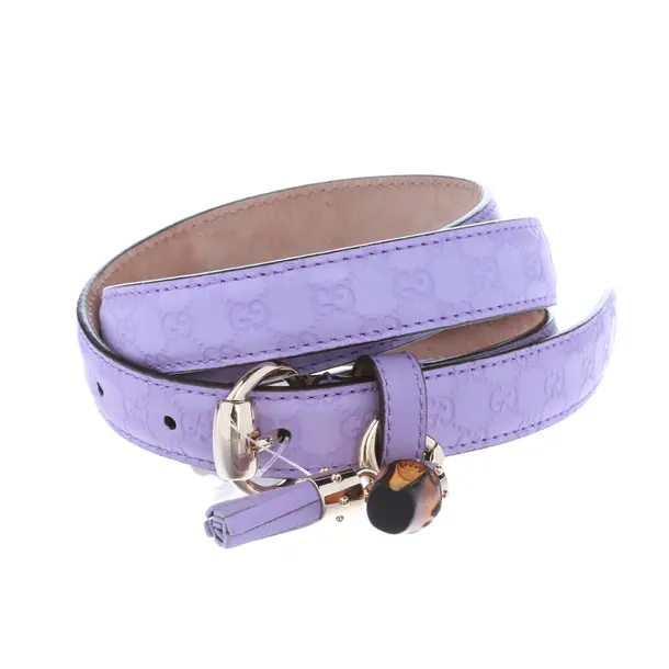 Belt, in Purple, Leather, Gucci