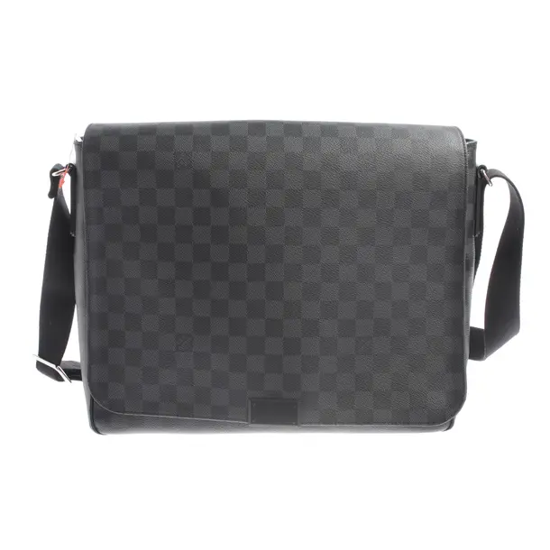 Schultertasche, in Dunkelgrau, Canvas, Louis Vuitton