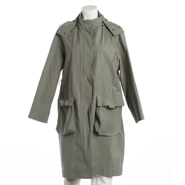 Summer Coat, in Light Green, Cotton, Closed