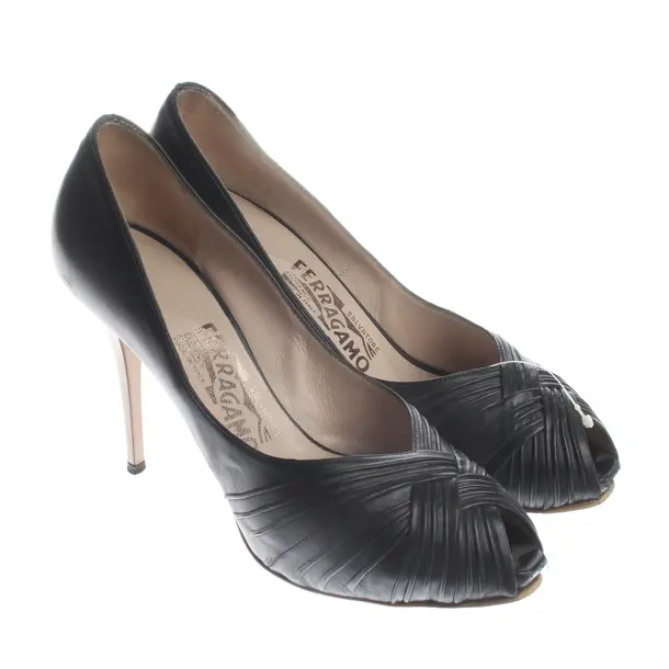 Peep Toes, in Black, Salvatore Ferragamo