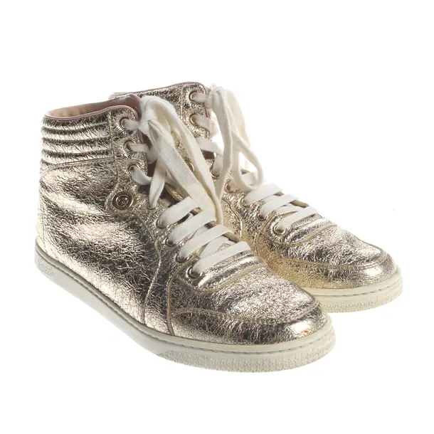 High-Top Sneakers, in Gold, Gucci